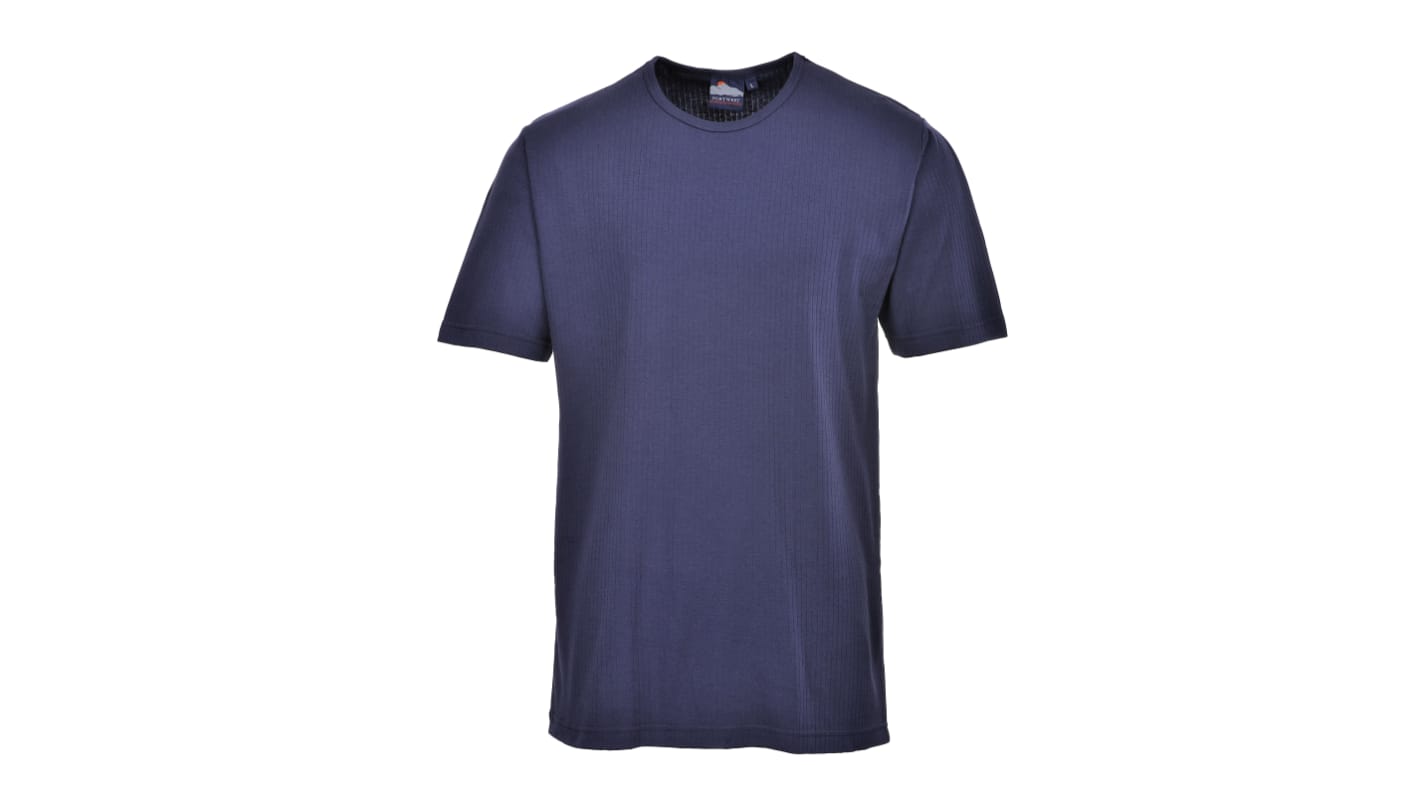 Portwest Navy Cotton, Polyester Thermal Shirt, Double Extra Large