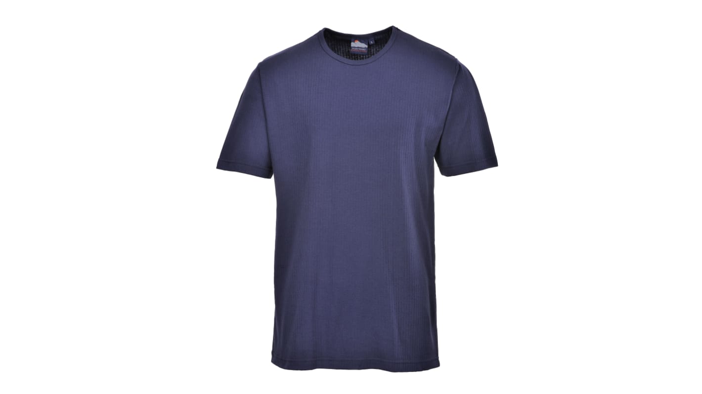 Portwest Navy Cotton, Polyester Thermal Shirt, L