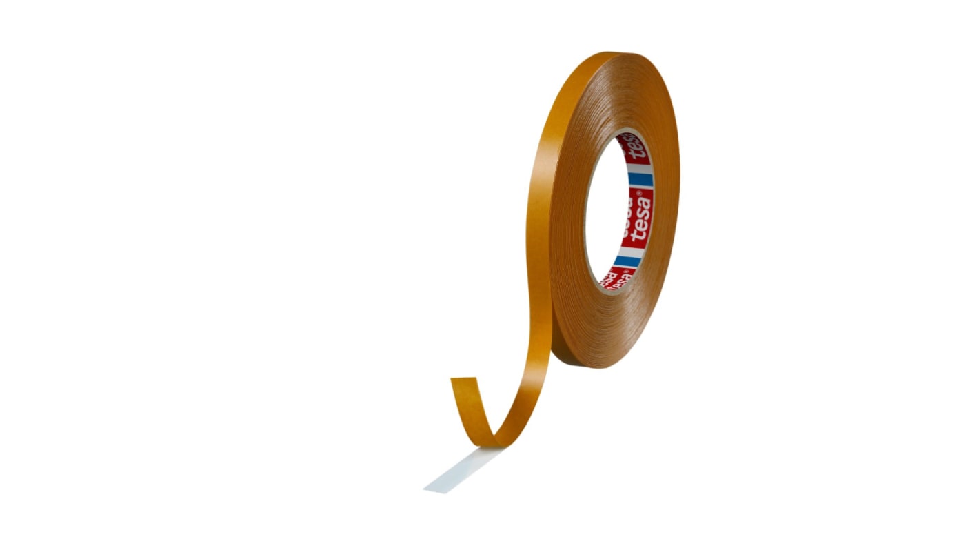 04970 00148 00 Tesa 4970 White Double Sided Plastic Tape 225mm Thick 13 6 N cm PVC Backing 12mm x 50m RS