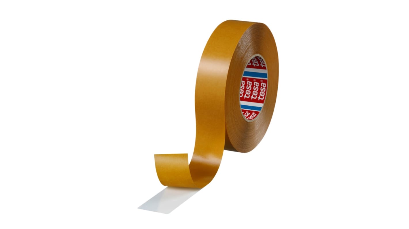 Tesa 4970 White Double Sided Plastic Tape, 0.225mm Thick, 13,6 N/cm, PVC Backing, 38mm x 50m