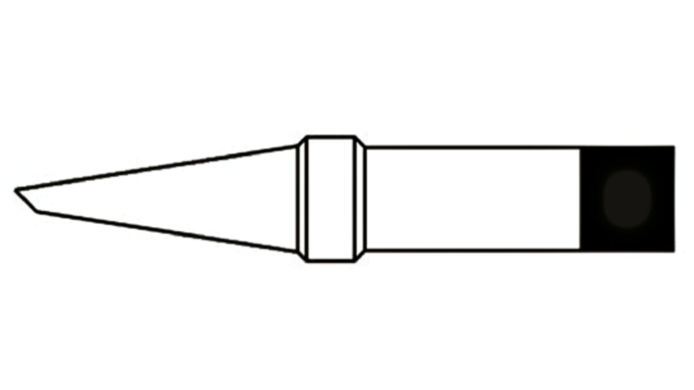 Weller 3.17 mm Straight Chisel Soldering Iron Tip for use with TC201; TCP Series Soldering Pencils