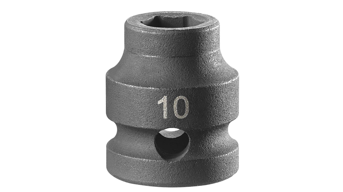 Bussola a impatto Facom, presa Bussola Impact corta 10mm, attacco Quadrato 1/2 poll., L. 17 mm