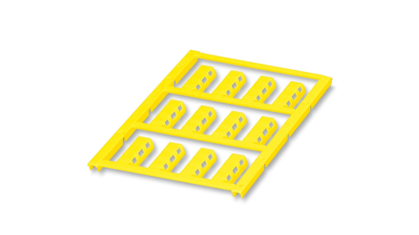 Phoenix Contact UC-WMTBA (24X5) YE Cable Tie Cable Marker, Yellow, Pre-printed "Unlabeled", 4 → 136mm Cable, for