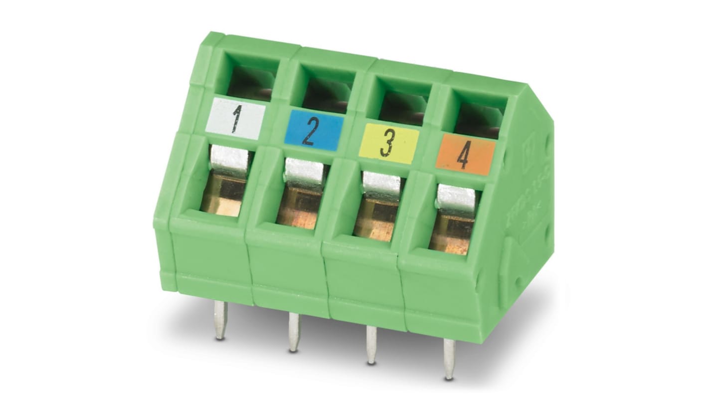 Phoenix Contact PCB端子排, 4p, 5mm间距, PCB安装, PCB端接, 0- 4-EXPROFINET2, 5C-5, ZFKDSA 1系列