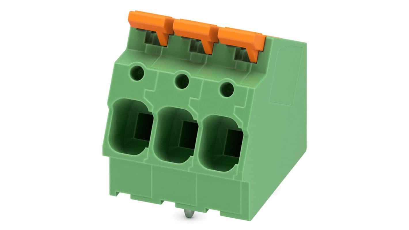 Phoenix Contact PCB端子排, 3p, 7.5mm间距, PCB安装, PCB端接, 5-ZB, LPTA 6/ 3-7系列