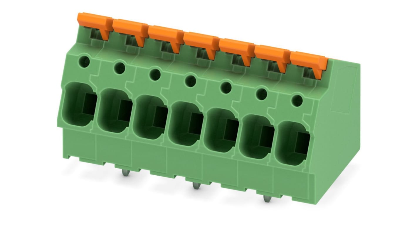 Phoenix Contact PCB端子排, 7p, 7.5mm间距, PCB安装, PCB端接, 5-ZB, LPTA 6/ 7-7系列