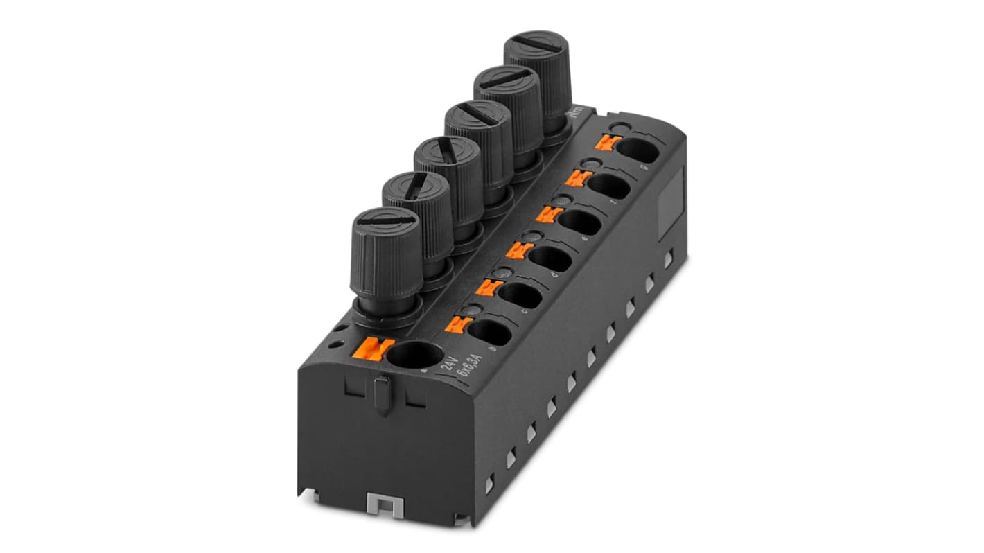 Phoenix Contact Distribution Block, 4 → 16mm², Black