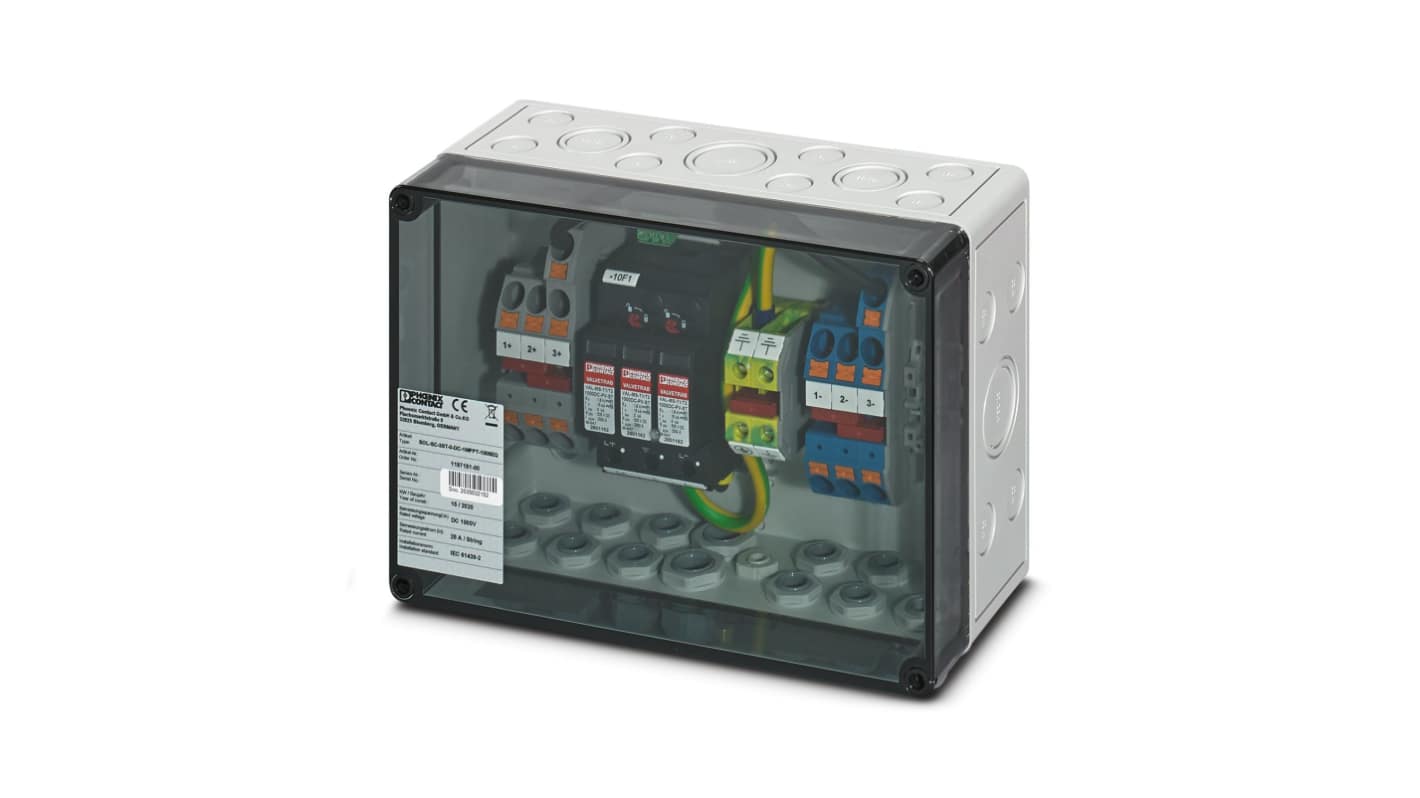 Phoenix Contact Surge Protector, 1000V dc, Wall Mount Mount