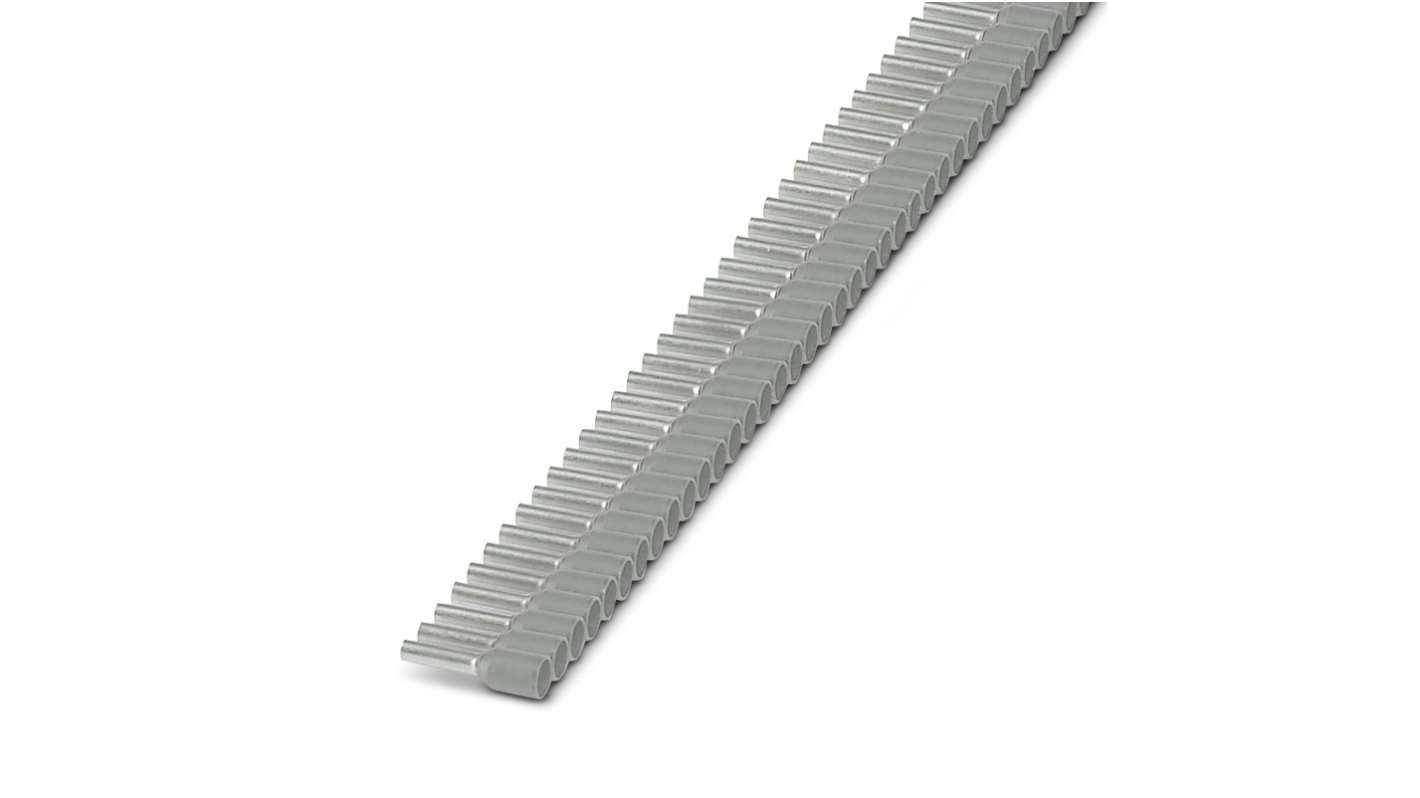 Phoenix Contact, 75- 8 GY-S, AI 0 Insulated Ferrule, 1.3mm Pin Diameter, Grey