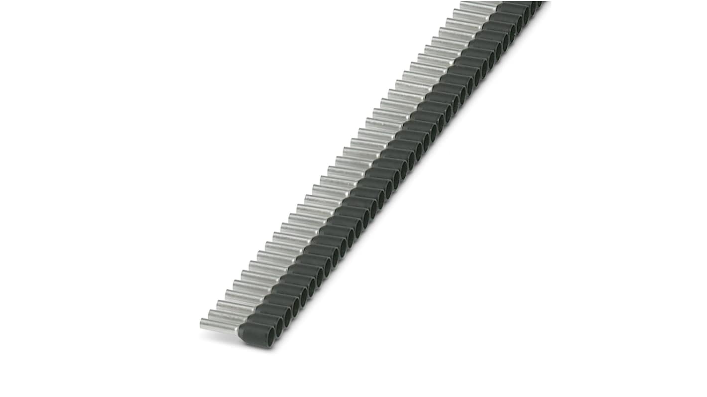 Phoenix Contact, 5-8 BK-S, AI 1 Insulated Ferrule, 1.8mm Pin Diameter, Black