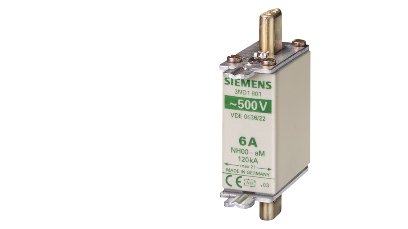 Siemens 63A NH Fuse, NH000, 440 - 500V ac/dc
