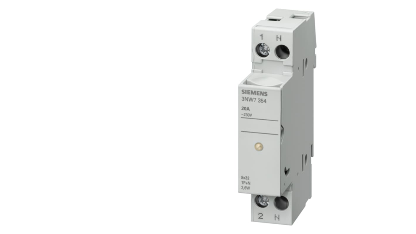 Portafusibili Siemens 10 x 38mm, 1, 32A, 690V ca