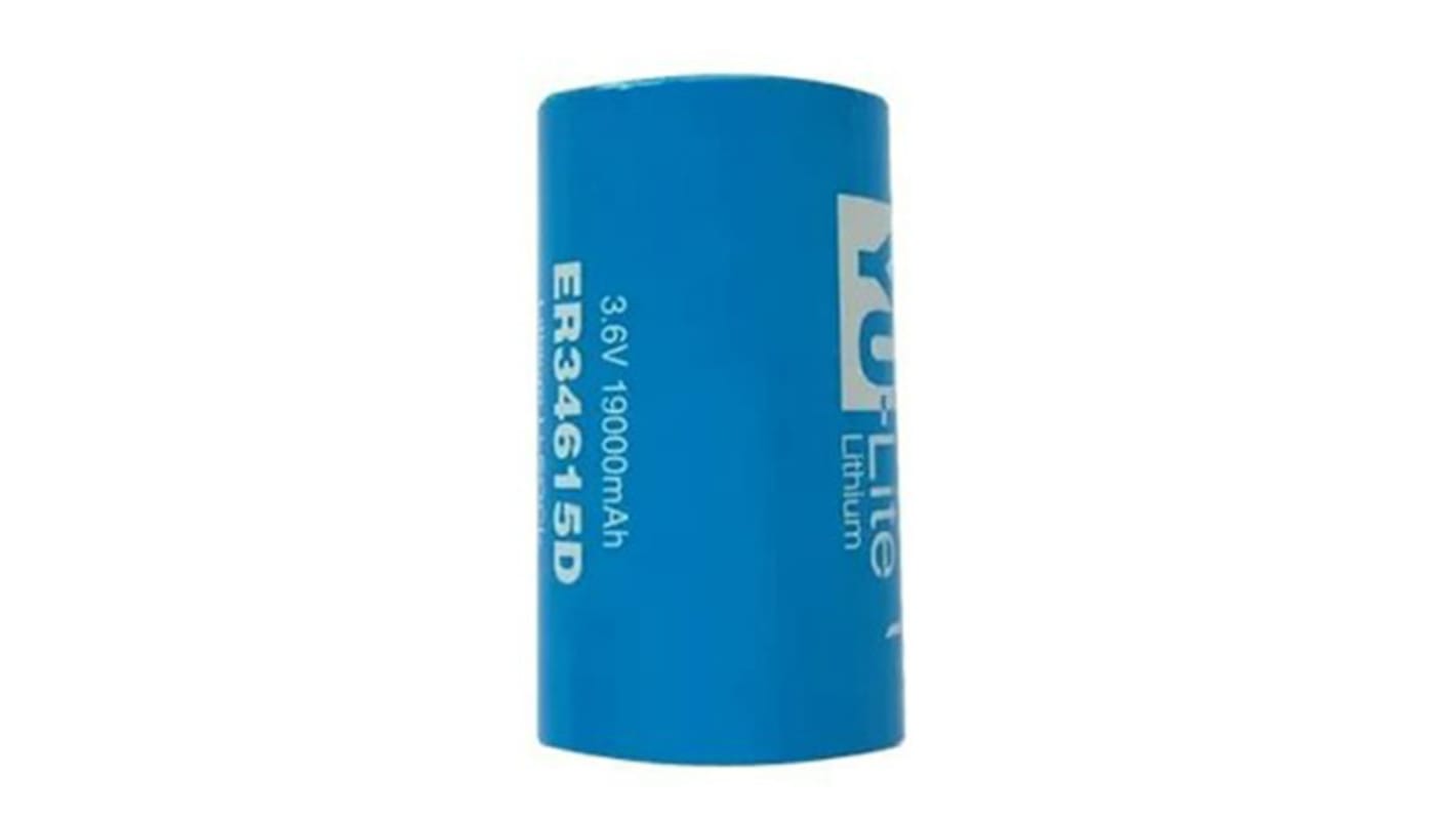 Yuasa 3.6V D batterier IEC60086-4 Yu-Lite Litium-tionylklorid ER34615 Industrial