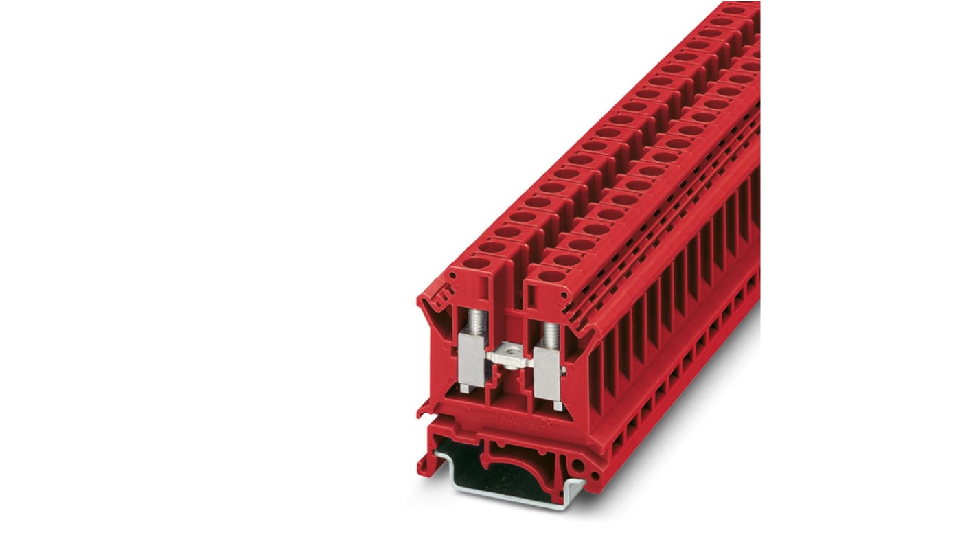 Phoenix Contact 0719223 UK 6 N RD Series Red, 6mm², 1-Level, Screw Termination
