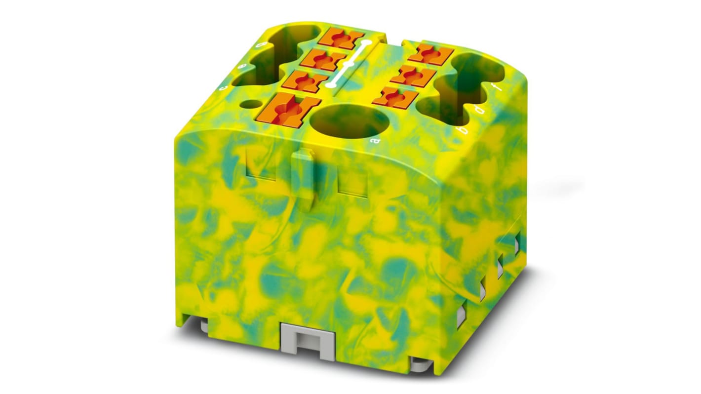 Phoenix Contact Distribution Block, 6mm², 41A, 450 V, Green, Yellow