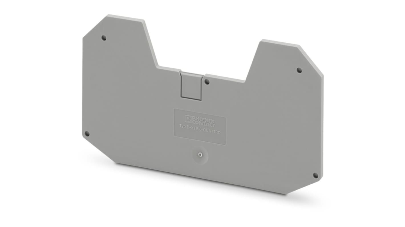 Phoenix Contact D-XTV 6-QUATTRO Series End Cover for Use with DIN Rail Terminal Blocks