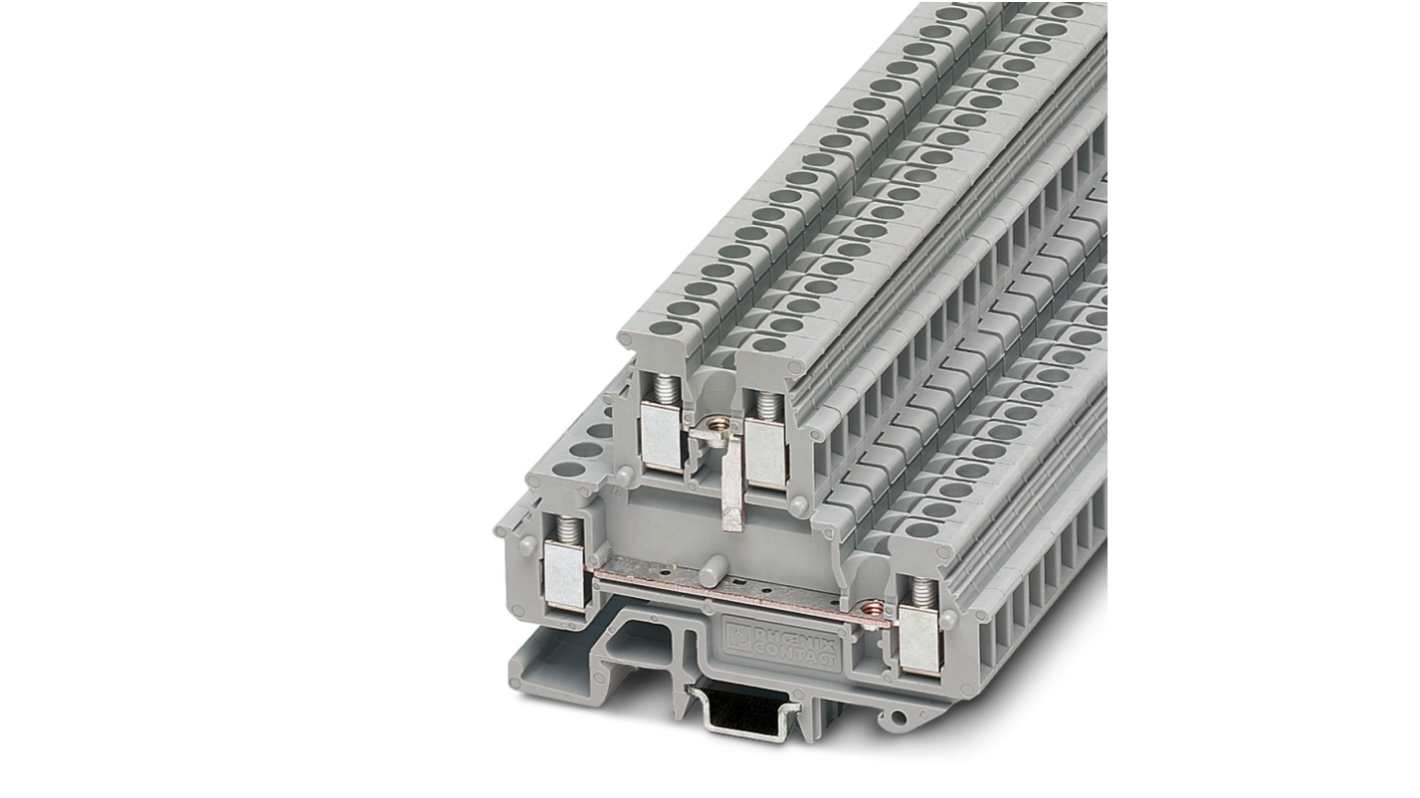 Morsettiera passante Phoenix Contact, Grigio, livello Doppio