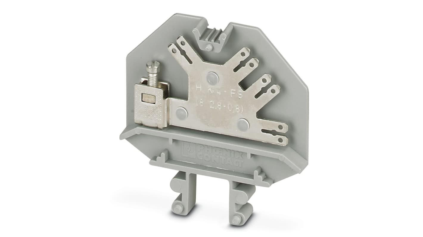 Phoenix Contact 2017017 HK 4-FS(8-2.8-0.8) Series Grey, 4mm², 1-Level, Screw Termination