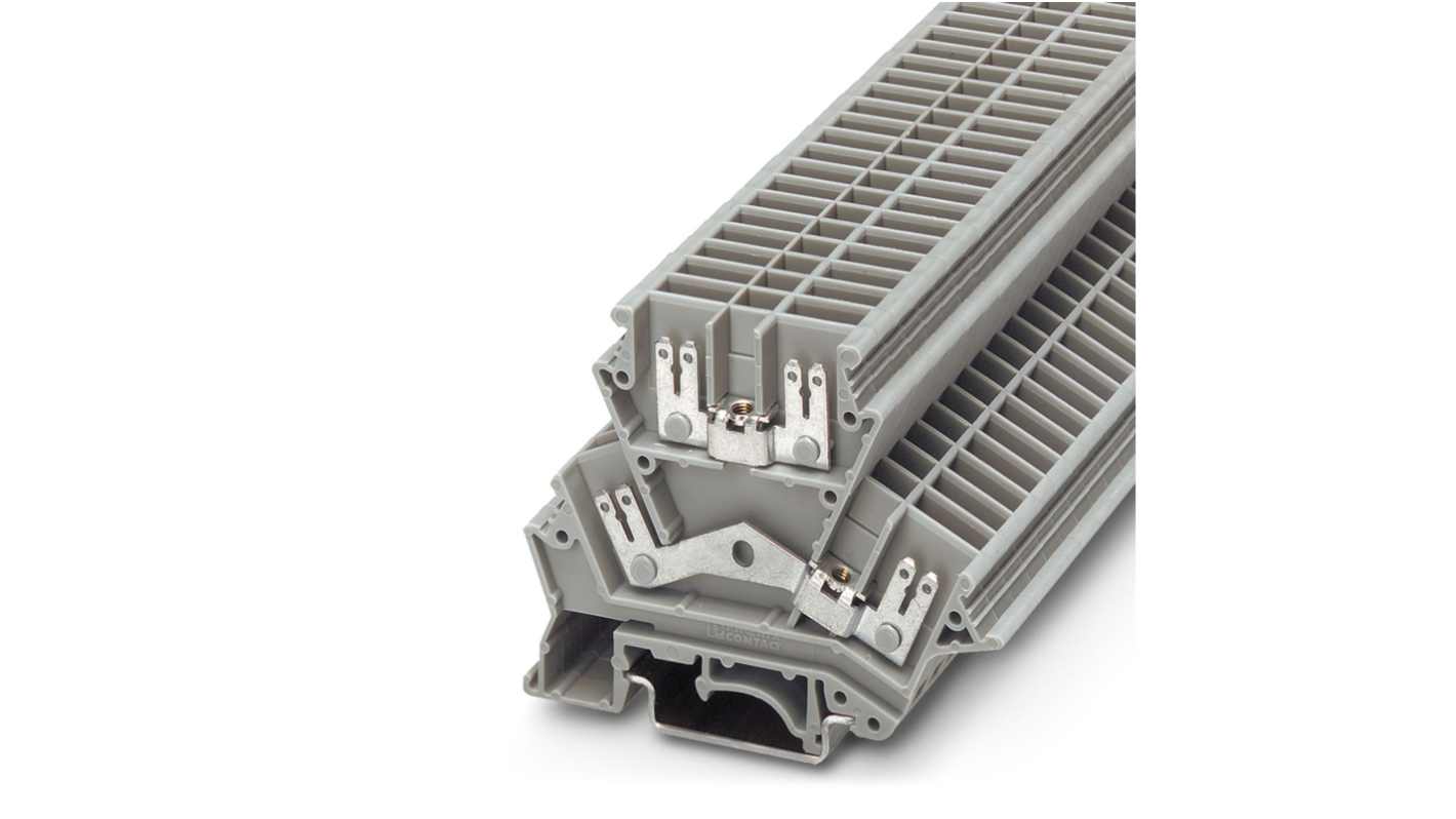 Phoenix Contact 2771133 UKK 4-FS/FS Series Grey, 4mm², 2-Level, Spade Termination