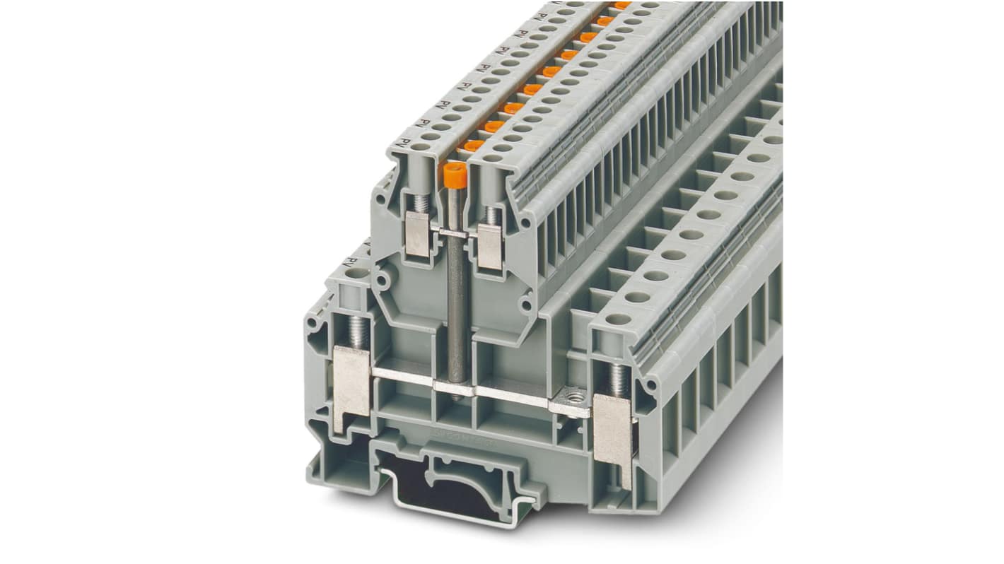 Phoenix Contact 2775485 UKKB 10/2.5-PV Series Grey, 10mm², Double-Level, Screw Termination