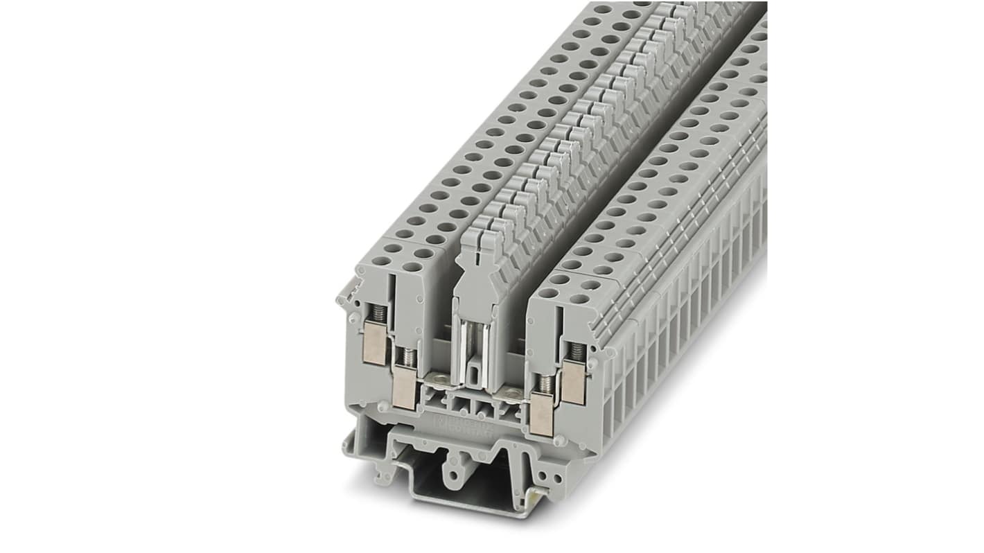 Phoenix Contact 2777072 UDK 4-T Series Grey, 4mm², 1-Level, Screw Termination