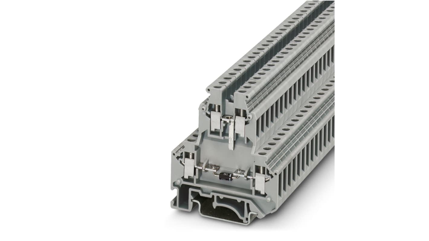 Phoenix Contact 2791029 UKK 5-DIO/UL-UR Series Grey, 4mm², 2-Level, Screw Termination