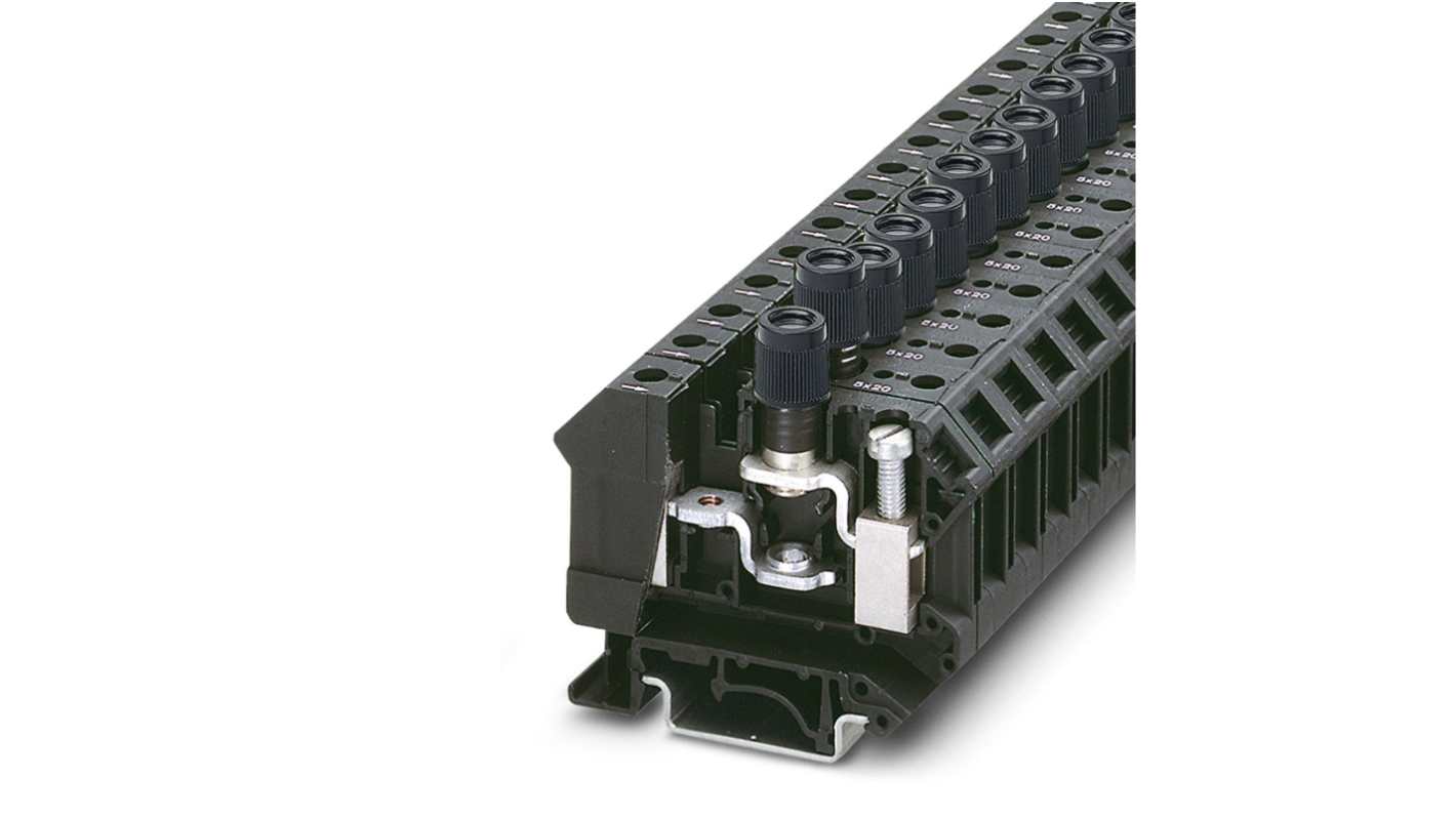 Phoenix Contact 3005688 UK 10-DREHSI/K(5X25) Series Black, 16mm², 1-Level, Screw Termination