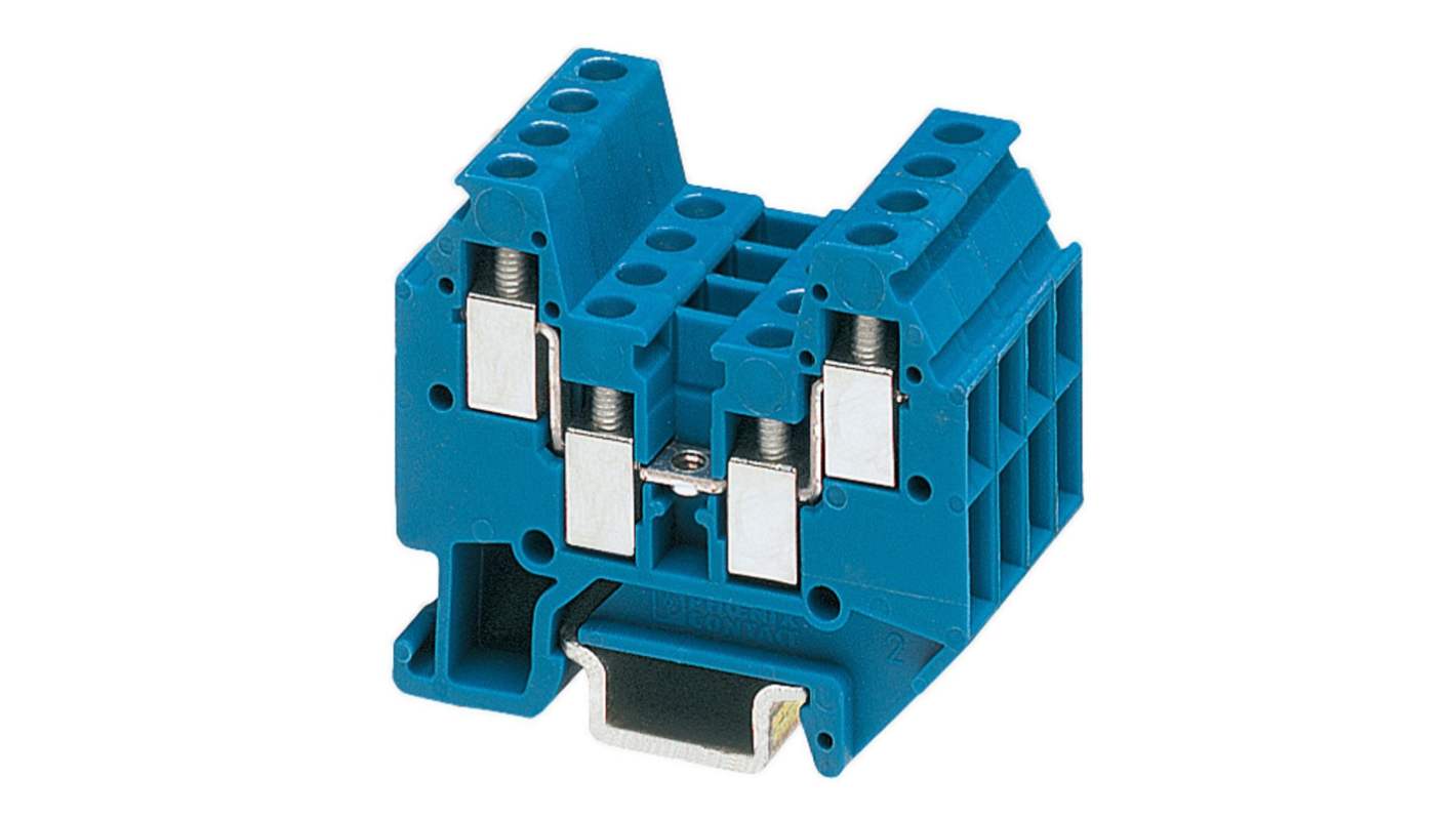 Phoenix Contact 3025150 MT 1.5-QUATTRO BU Series Blue, 1.5mm², 1-Level, Screw Termination