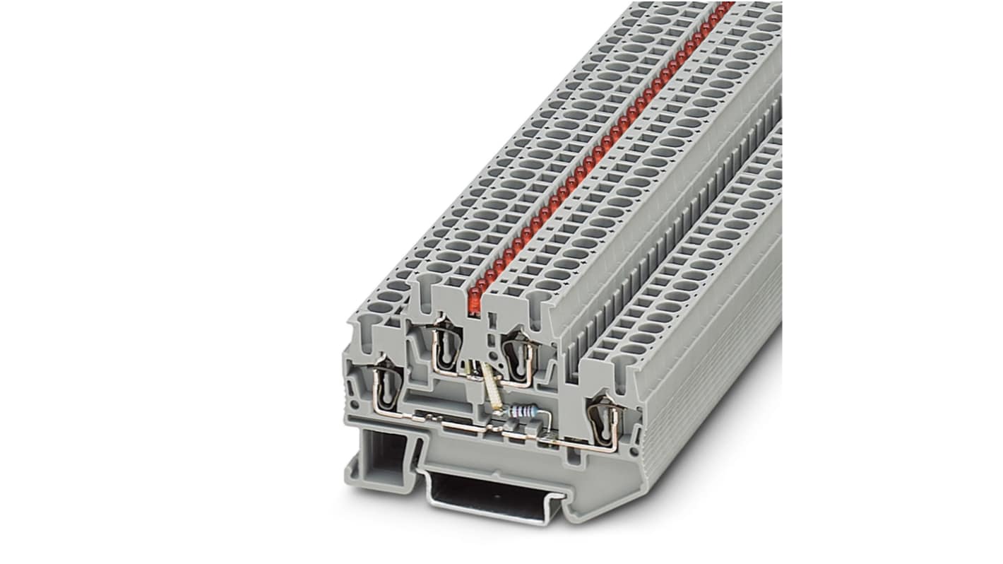 Phoenix Contact 3031623 STTB 2.5-LA230 Series Grey, 2.5mm², 2-Level, Spring Cage Termination