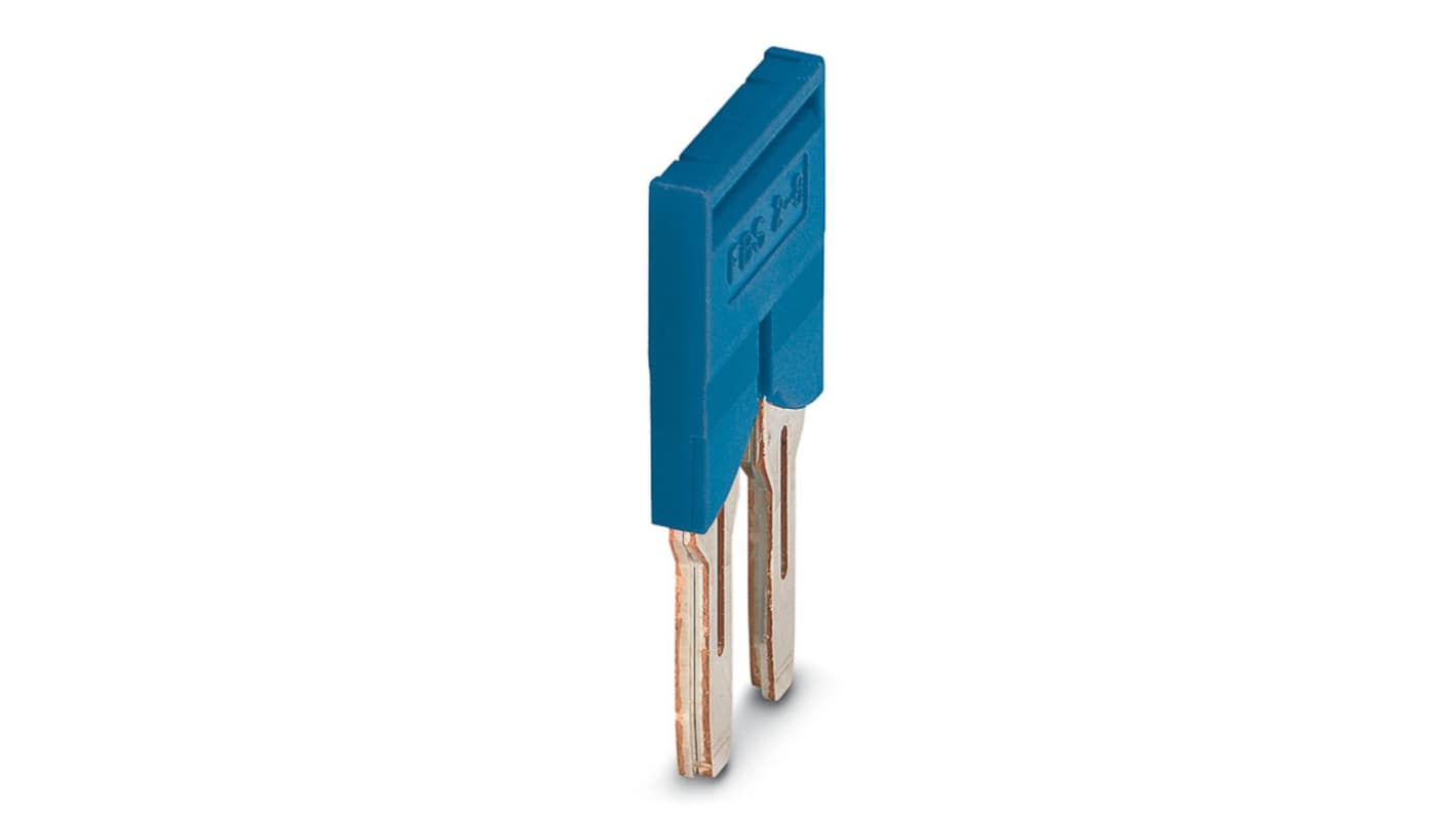 Phoenix Contact FBS 2-8 BU Series Plug-in Bridge for Use with DIN Rail Terminal Blocks, 41A