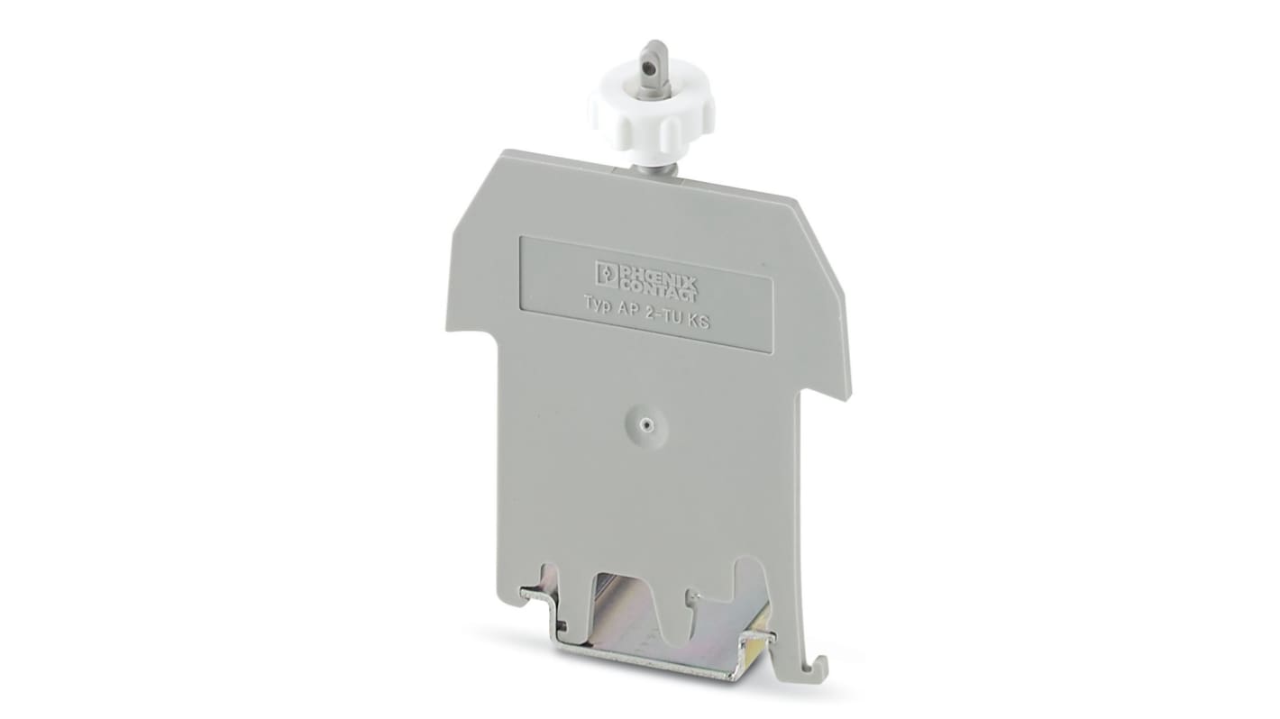Soporte de perfil para cubierta Phoenix Contact serie AP 2-TU KS, para usar con Bloques terminal de carril DIN