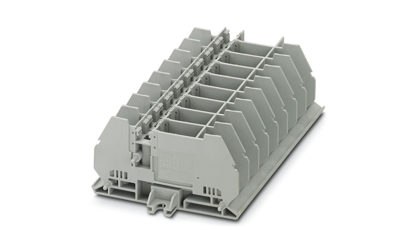 Phoenix Contact 3214945 RBO 5-T-F-B Series Grey, 10mm², 1-Level, Bolt Termination