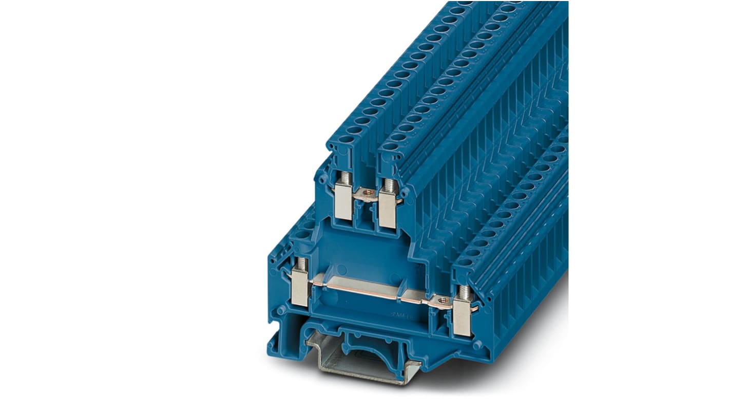 Phoenix Contact 3216053 UKKB 5 BU Series Blue, 4mm², Double-Level, Screw Termination