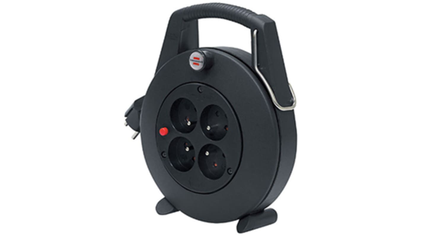 brennenstuhl 10m 4 Socket Type E - French Extension Reel, 230 V, IP20