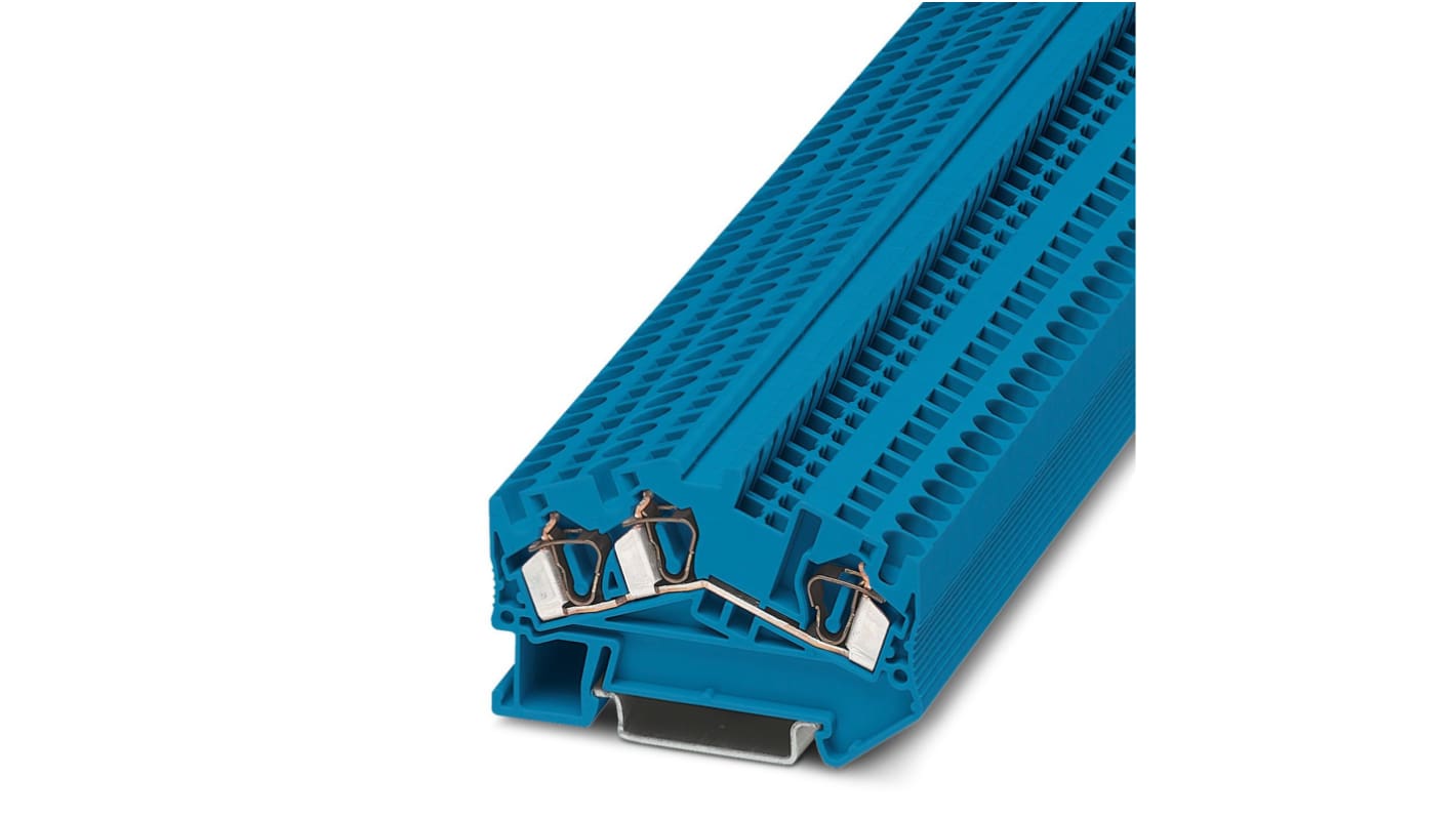 Phoenix Contact 3036291 STS 4-TWIN BU Series Blue, 4mm², 1-Level, Spring Cage Termination