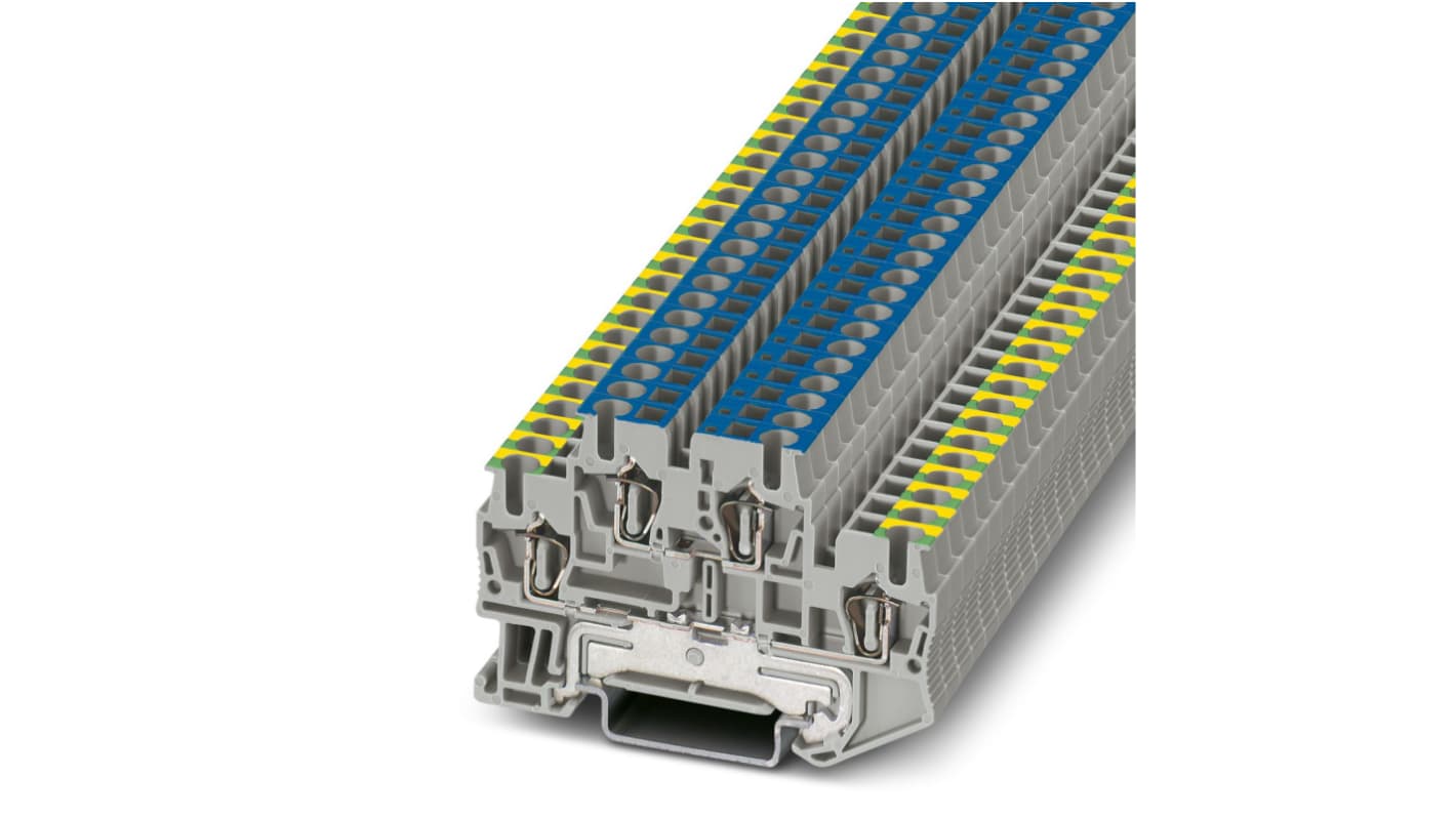 Phoenix Contact 3036327 STTB 2.5-PE/N Series Grey, 2.5mm², Double-Level, Spring Cage Termination