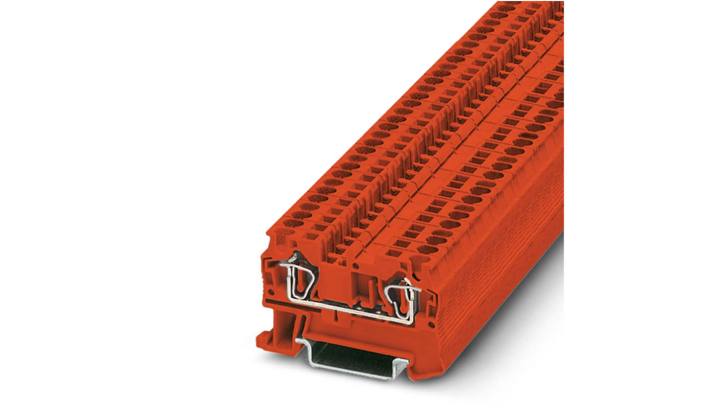 Phoenix Contact 3037151 ST 4 RD Series Red, 4mm², 1-Level, Spring Cage Termination