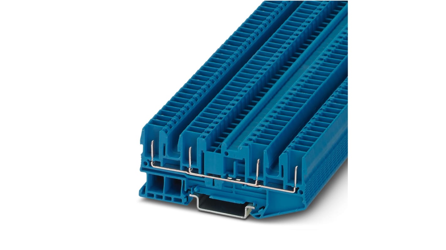 Phoenix Contact 3042081 ST 2.5-QUATTRO/4PBU Series Blue, 2.5mm², 1-Level