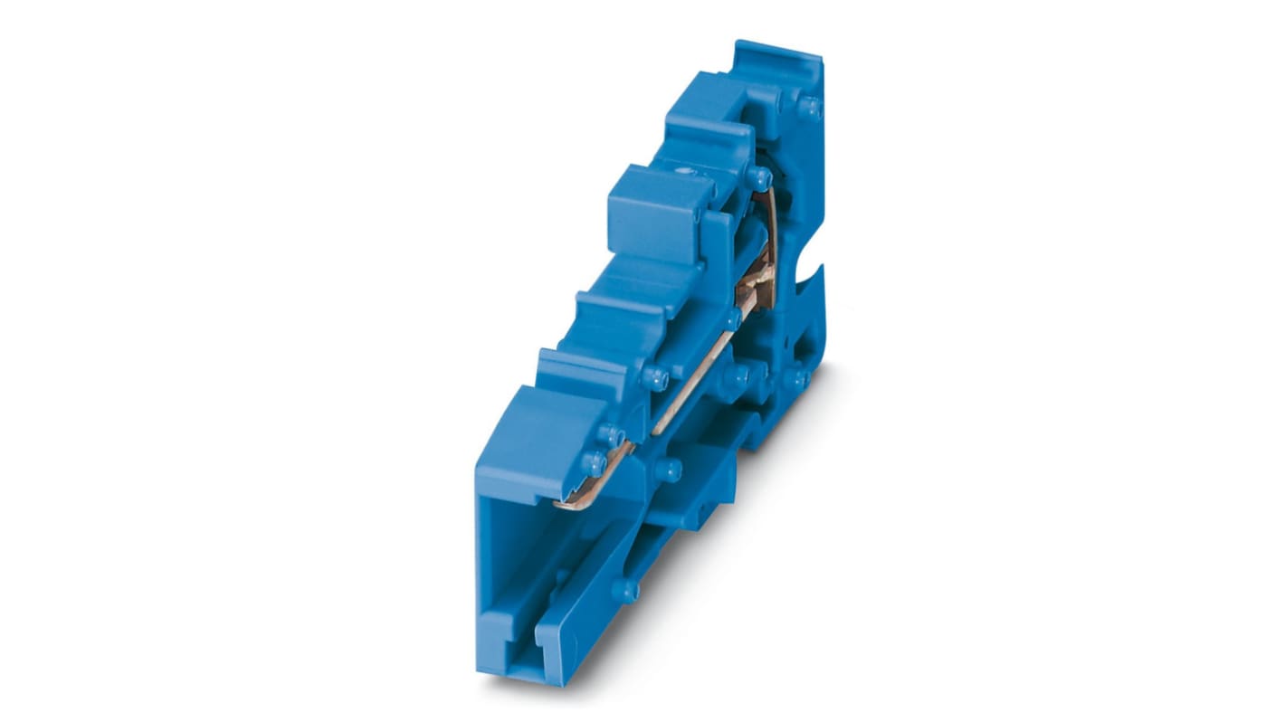 Phoenix Contact SC 4/ 1-L BU Series Combi Receptacle for Use with DIN Rail Terminal Blocks, 32A
