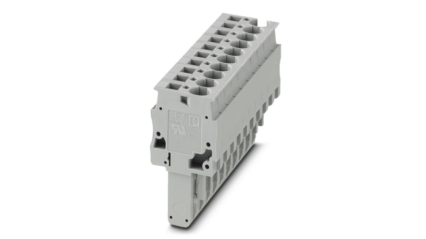Phoenix Contact SP 4/10 Series Terminal Plug for Use with Din Rail, 32A