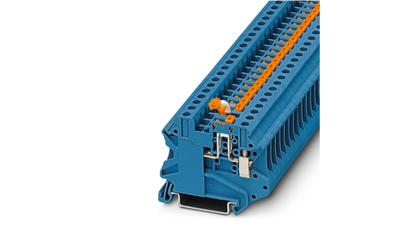 Phoenix Contact 3046278 UT 4-MT BU Series Blue, 4mm², 1-Level, Screw Termination