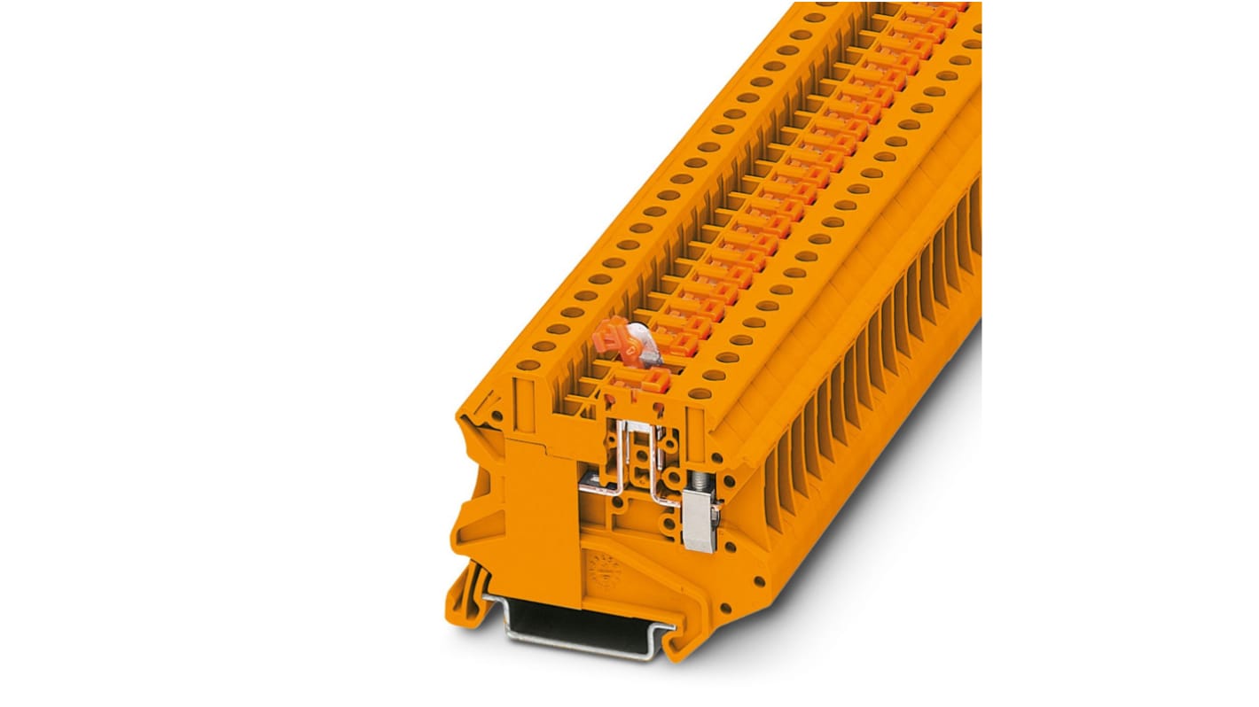 フエニックスコンタクト UT 4-MT-P/P OG ナイフ遮断ターミナル台, 26 → 10AWG 500 V, スクリュー