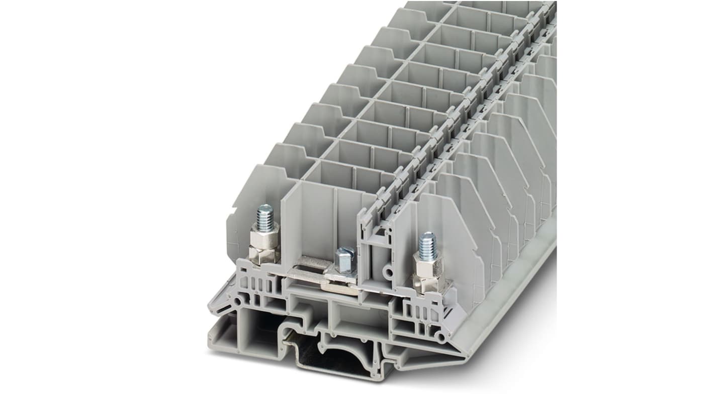 Phoenix Contact 3076714 RBO 5-T-B-HEX Series Grey, 10mm², 1-Level, Bolt Termination