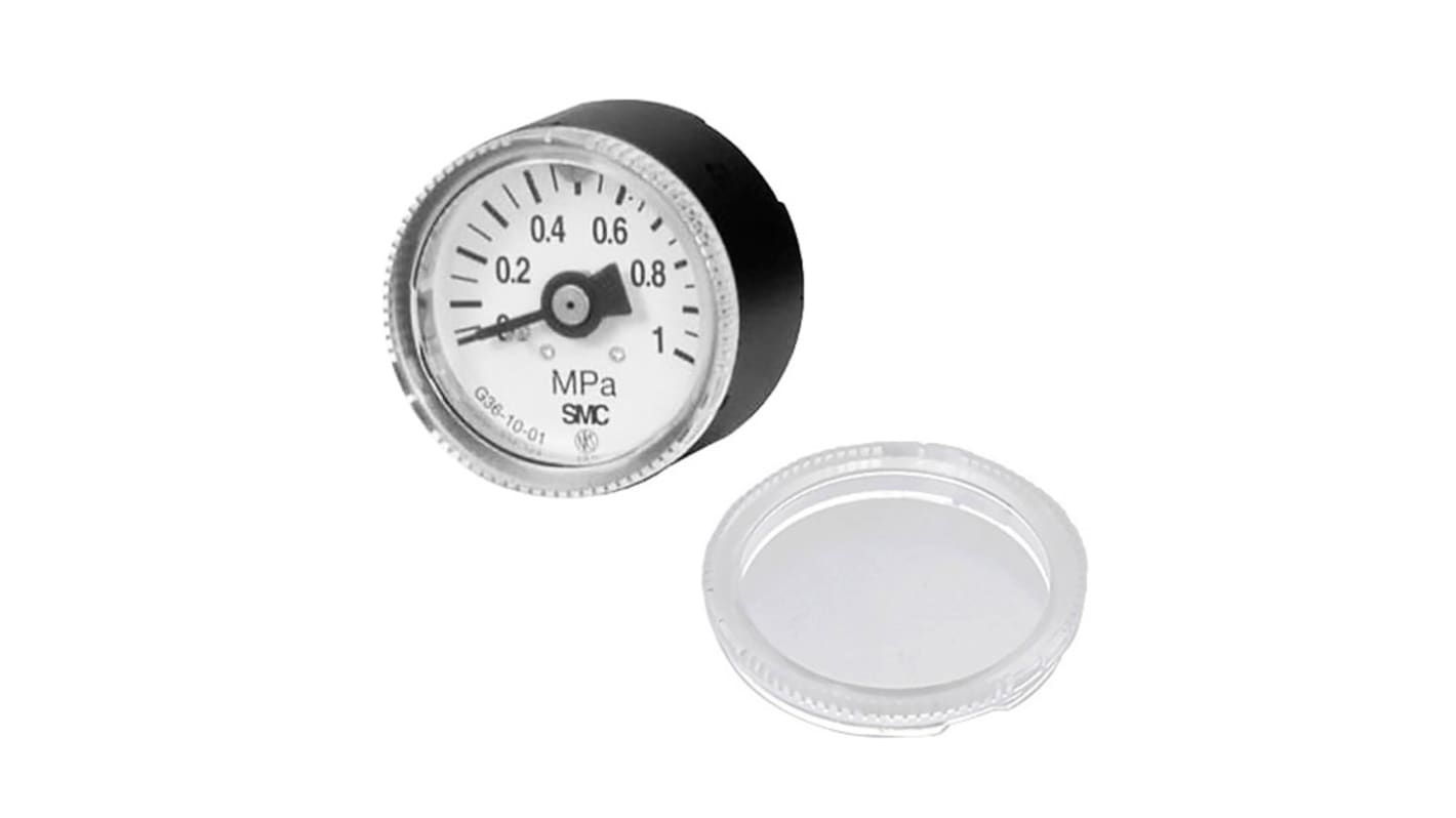 SMC R 1/8 Analogue Clear Cover Back Entry 37.5mm Outside Diameter
