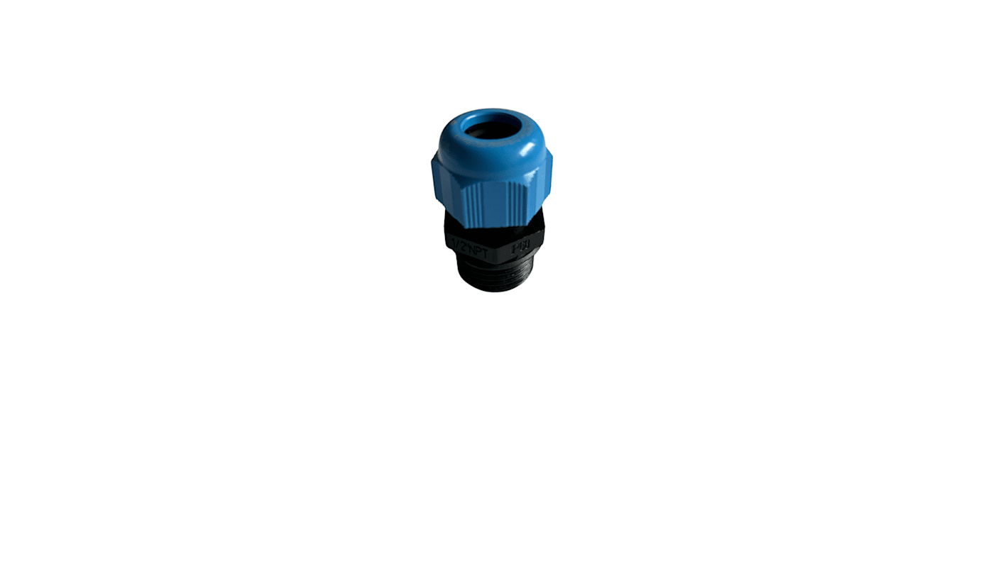 SIB SIB-TEC Series Blue Polyamide Cable Gland, M16 Thread, 5mm min., 10mm max., IP68