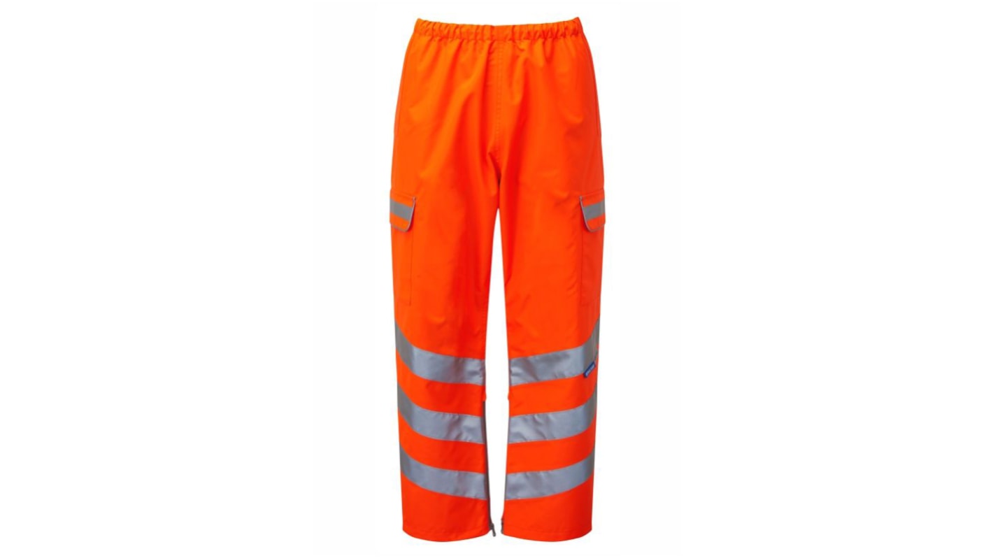 Pantalon haute visibilité PULSAR PR503, taille 36 to 39pouce, Orange, Respirant, Imperméable