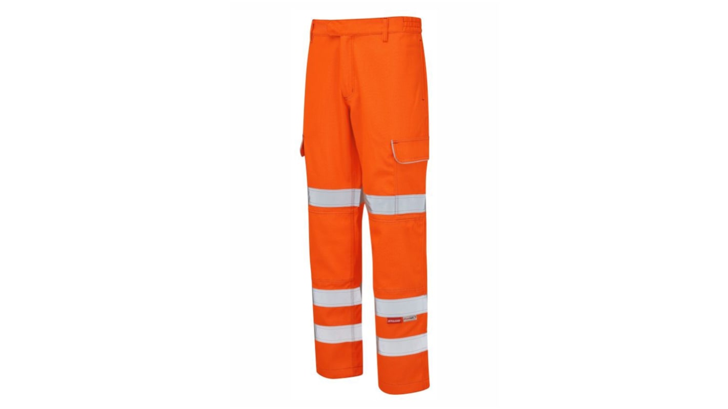 PULSAR PRARC07 Orange Hi-Vis Hi Vis Trousers, 42in Waist Size