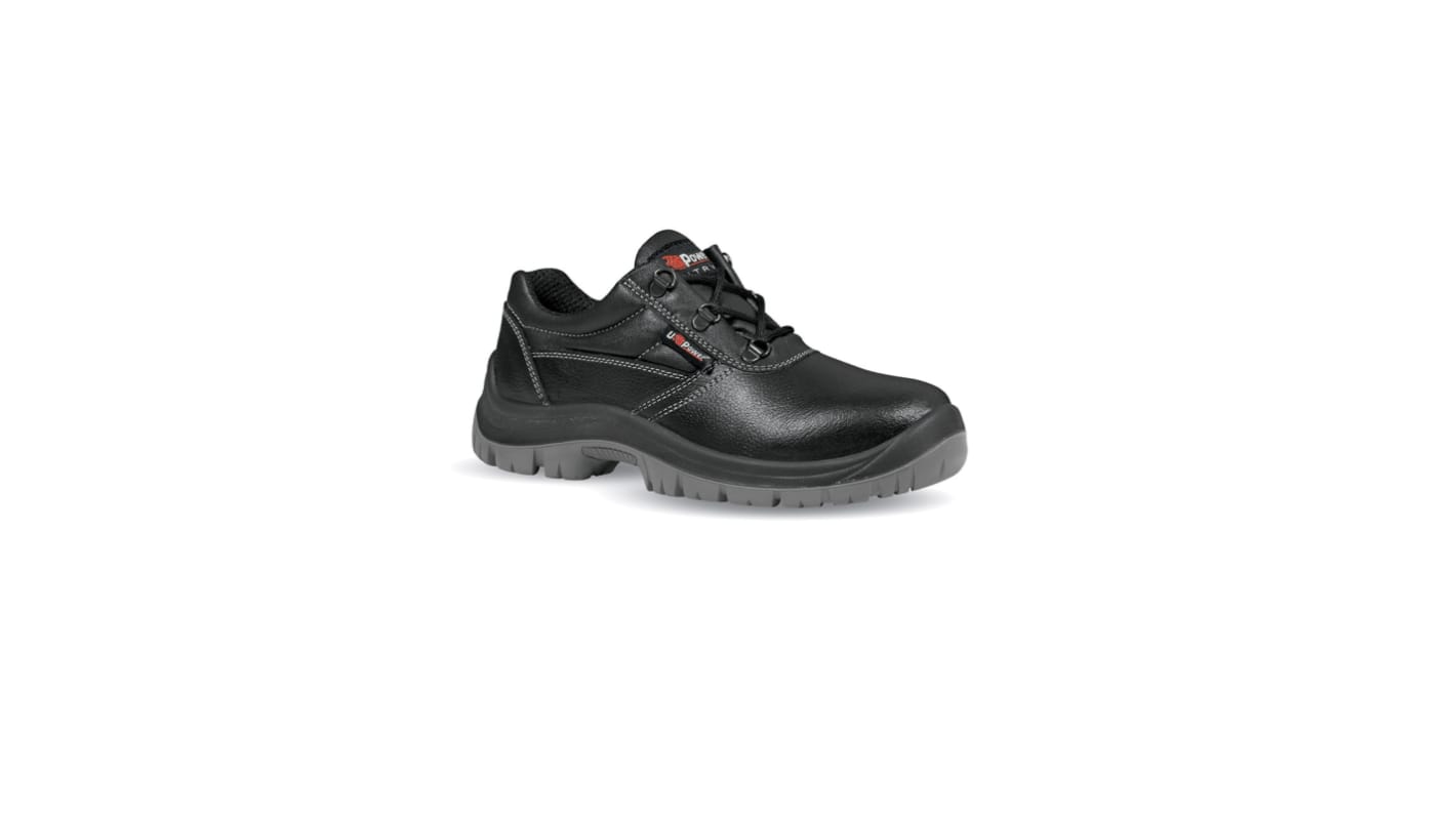 UPower UE20013 Unisex Black Stainless Steel Toe Capped Safety Shoes, UK 4, EU 37
