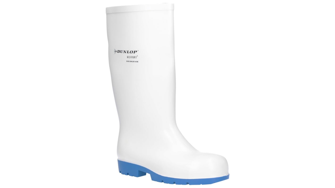 Scarponcini antinfortunistici S4 Dunlop da  Unisex tg. 37, col. bianco , resistenti all'acqua, con puntale di sicurezza