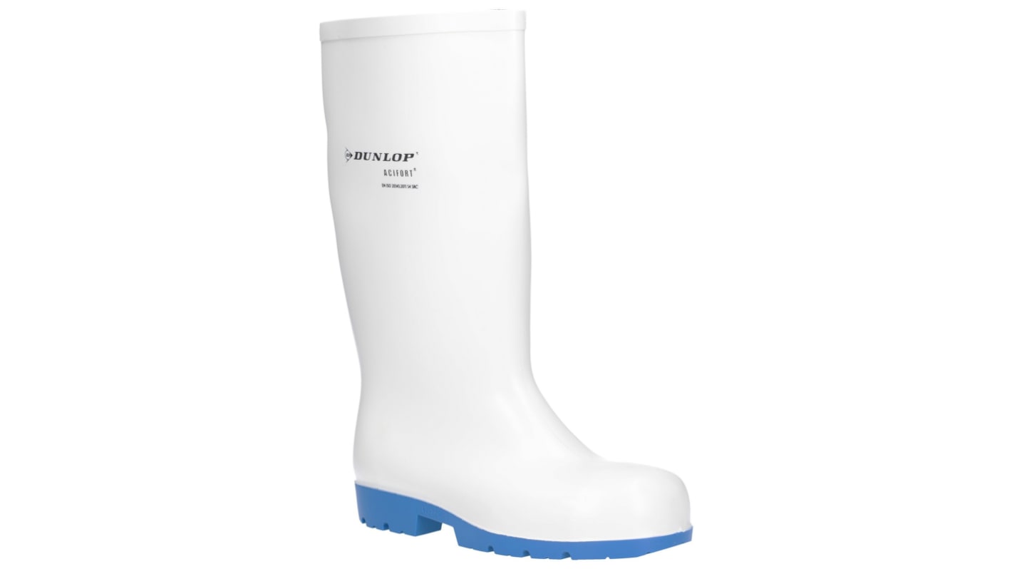 Dunlop Acifort EN20345 S4, Unisex, Sicherheitsstiefel Weiß, mit Edelstahl-Schutzkappe , Größe 39 / UK 6